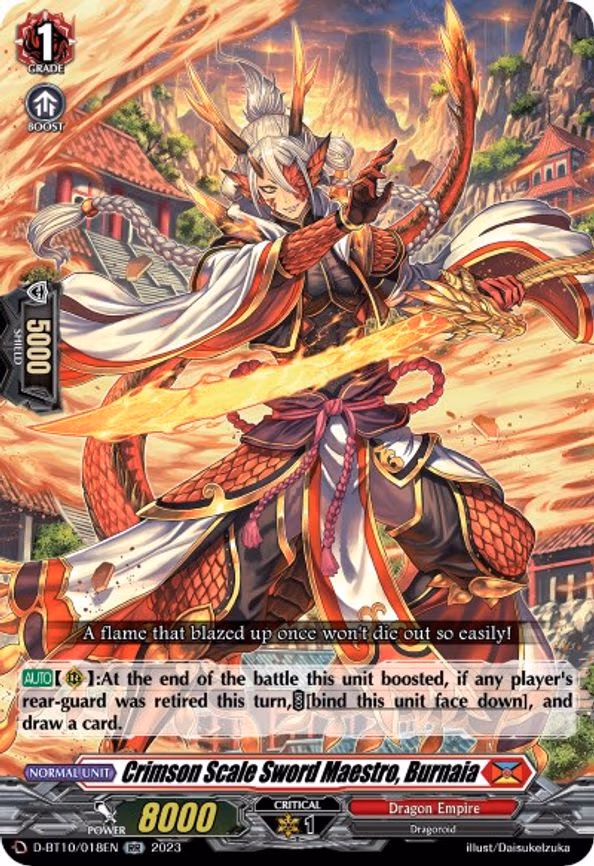 Crimson Scale Sword Maestro, Burnaia - RR (D-BT10/018EN)