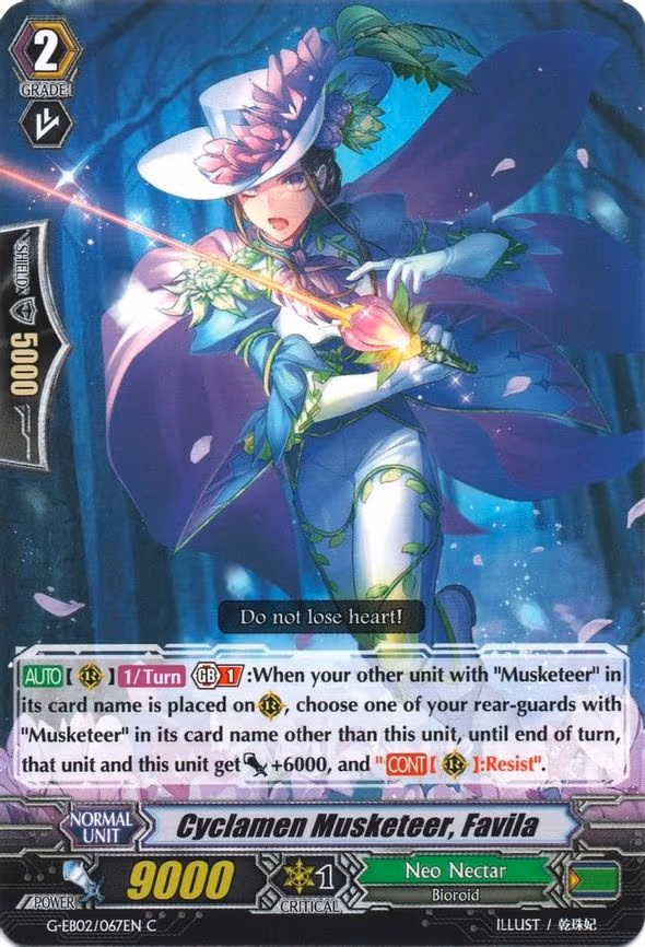 Cyclamen Musketeer, Favila