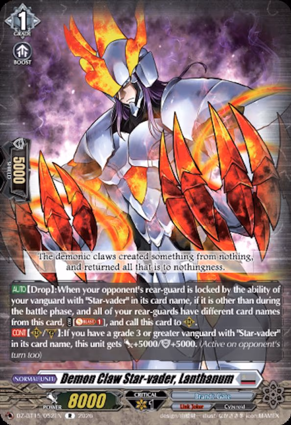 Demon Claw Star-vader, Lanthanum - R (DZ-BT15/052EN)