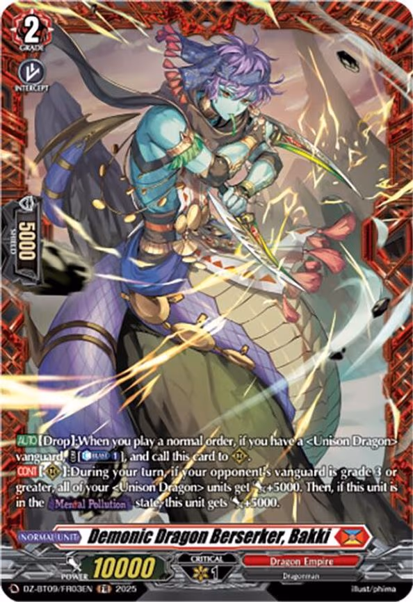 Demonic Dragon Berserker, Bakki - Frame Rare (DZ-BT09/FR03EN)