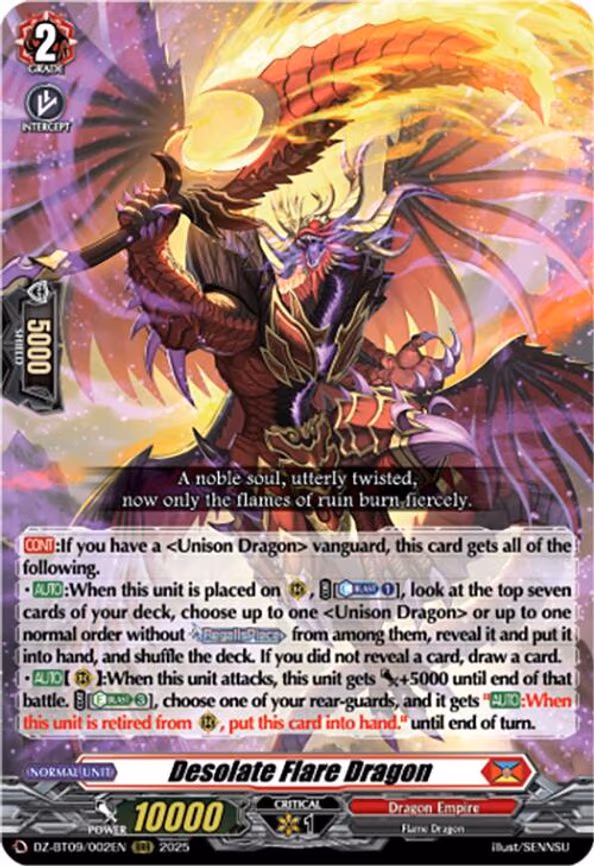 Desolate Flare Dragon - RRR (DZ-BT09/002EN)