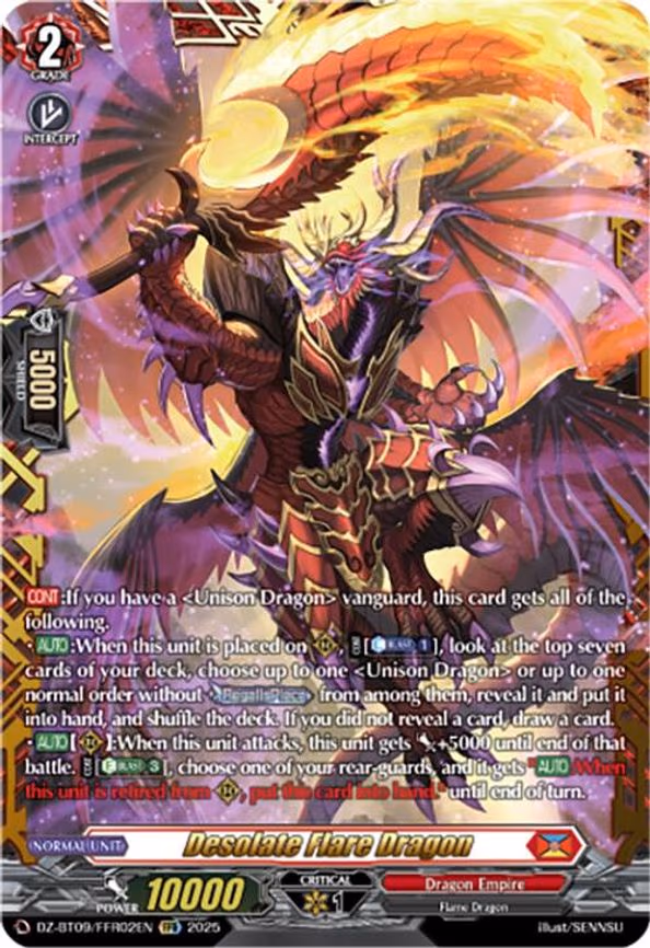 Desolate Flare Dragon - Double Frame Rare (DZ-BT09/FFR02EN)
