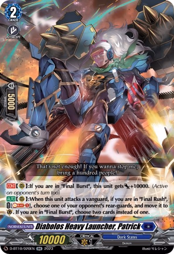 Diabolos Heavy Launcher, Patrick - RR (D-BT10/020EN)