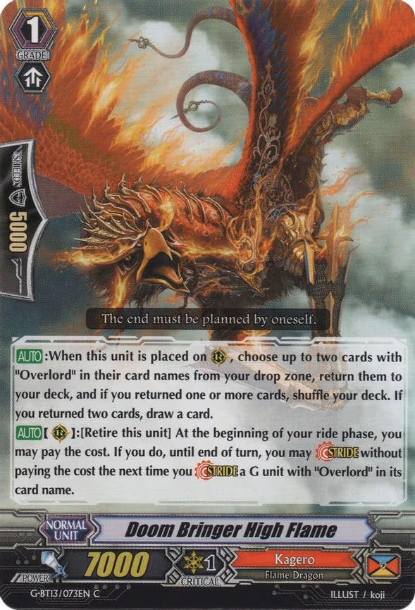 Doom Bringer High Flame - C (G-BT13/073EN)