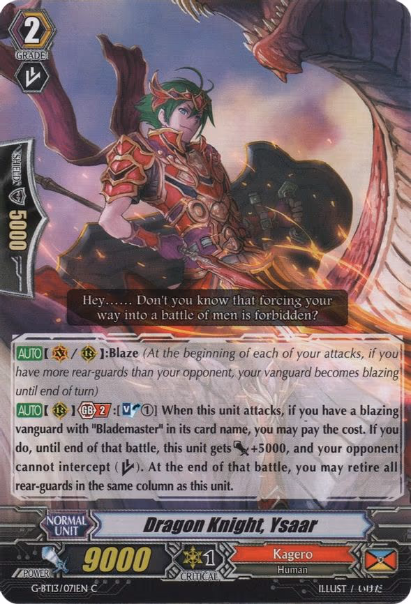 Dragon Knight, Ysaar - C (G-BT13/071EN)