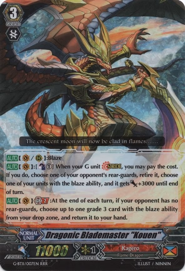 Dragonic Blademaster "Kouen" - RRR (G-BT11/007EN)