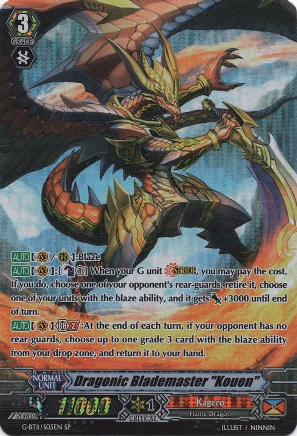Dragonic Blademaster "Kouen" - SP (G-BT11/S05EN)