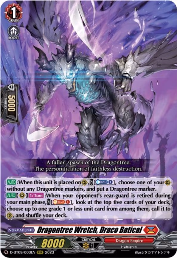Dragontree Wretch, Draco Batical - RRR (D-BT09/003EN)