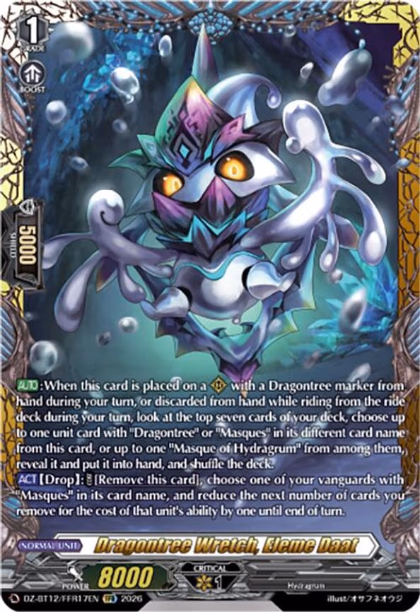 Dragontree Wretch, Eleme Daat - Double Frame Rare (DZ-BT12/FFR17EN)