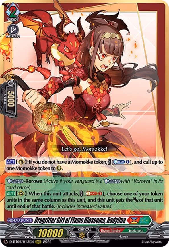 Dragritter Girl of Flame Blossoms, Radylina - RRR (D-BT05/013EN)