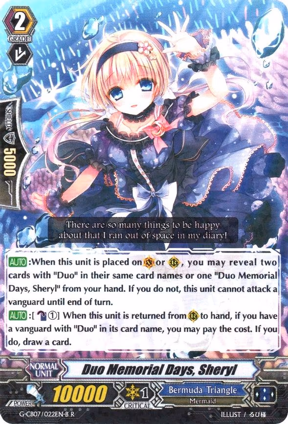 Duo Memorial Days, Sheryl (Black) - R (G-CB07/022EN-B)