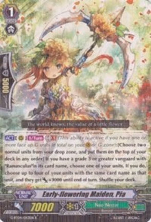 Early-flowering Maiden, Pia - R (G-BT04/043EN)