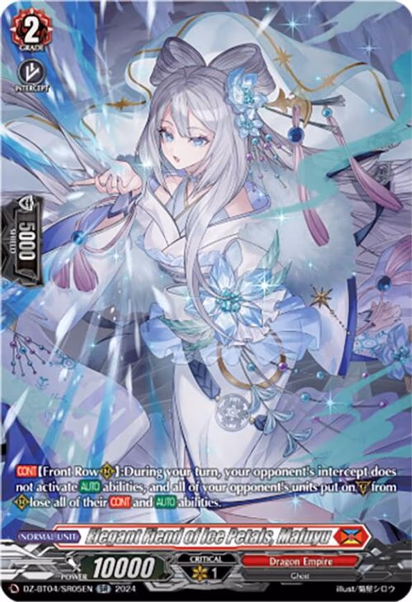 Elegant Fiend of Ice Petals, Mafuyu - SR (DZ-BT04/SR05EN)