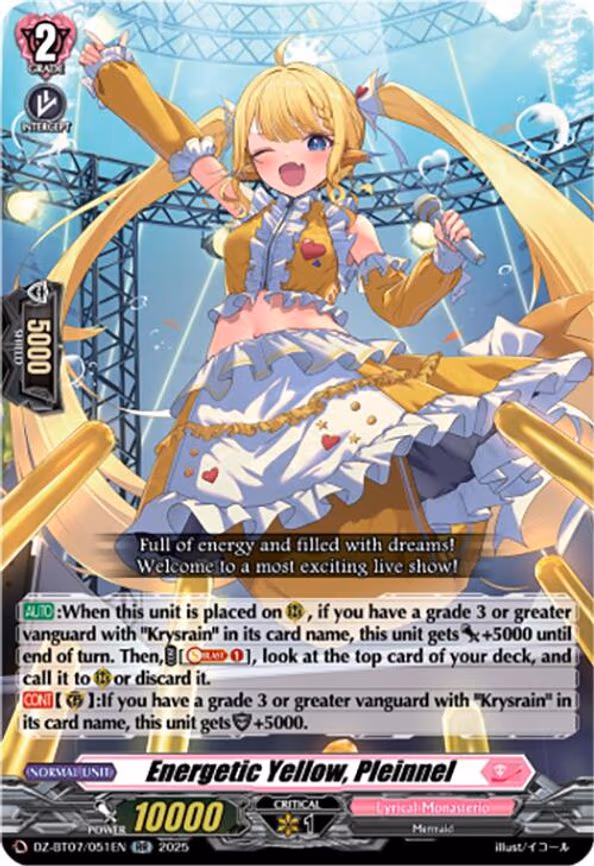 Energetic Yellow, Pleinnel - RR (DZ-BT07/051EN)