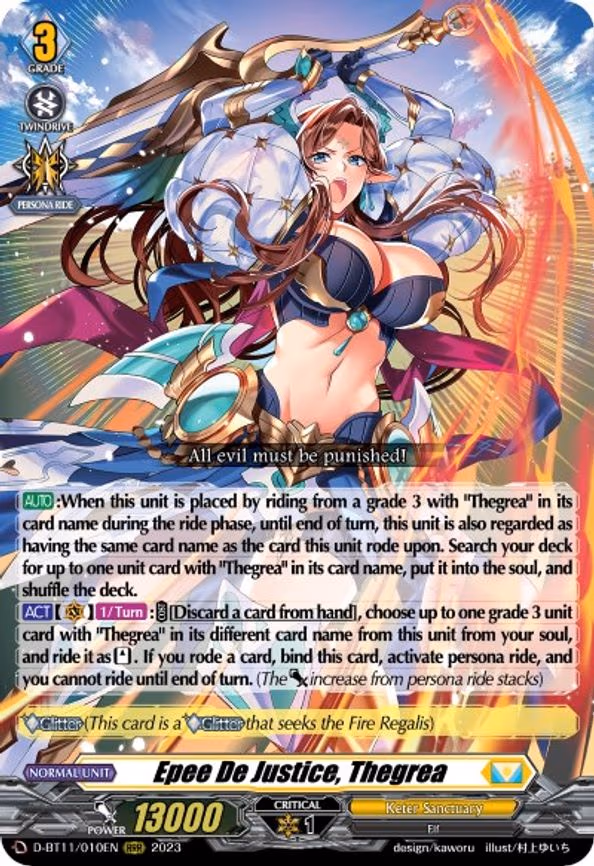 Epee De Justice, Thegrea - RRR (D-BT11/010EN)