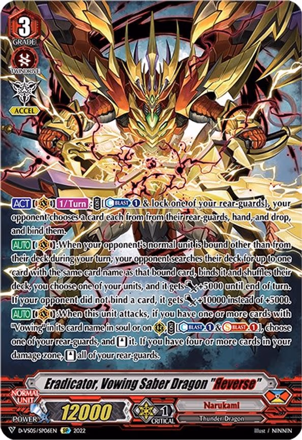 Eradicator, Vowing Saber Dragon "Reverse" - SP (D-VS05/SP06EN)