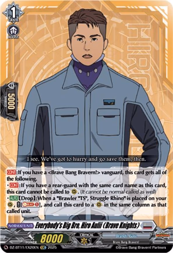 Everybody's Big Bro, Hiro Aulii (Brave Knights) - EXC (DZ-BT11/EX20EN)