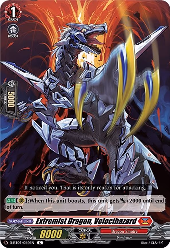 Extremist Dragon, Velocihazard - C (D-BT01/059EN)