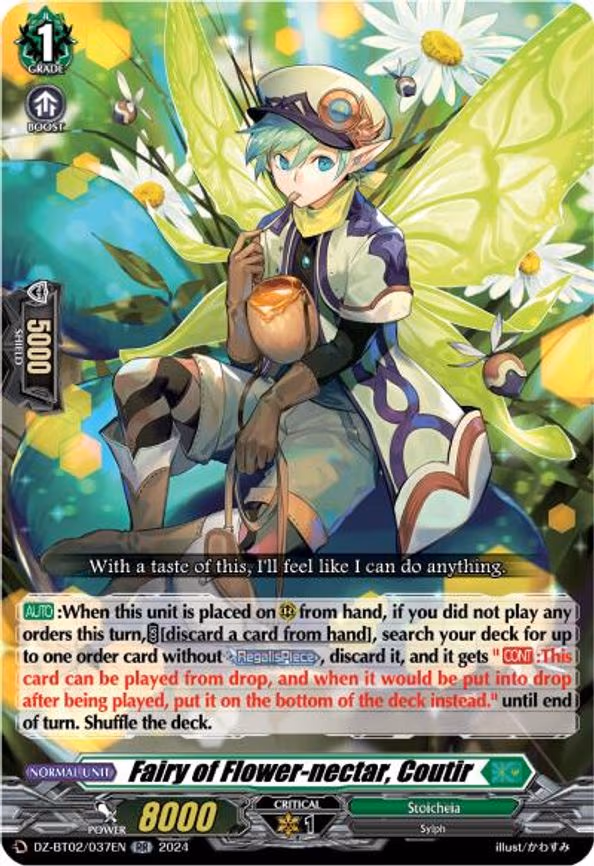 Fairy of Flower-nectar, Coutir - RR (DZ-BT02/037EN)