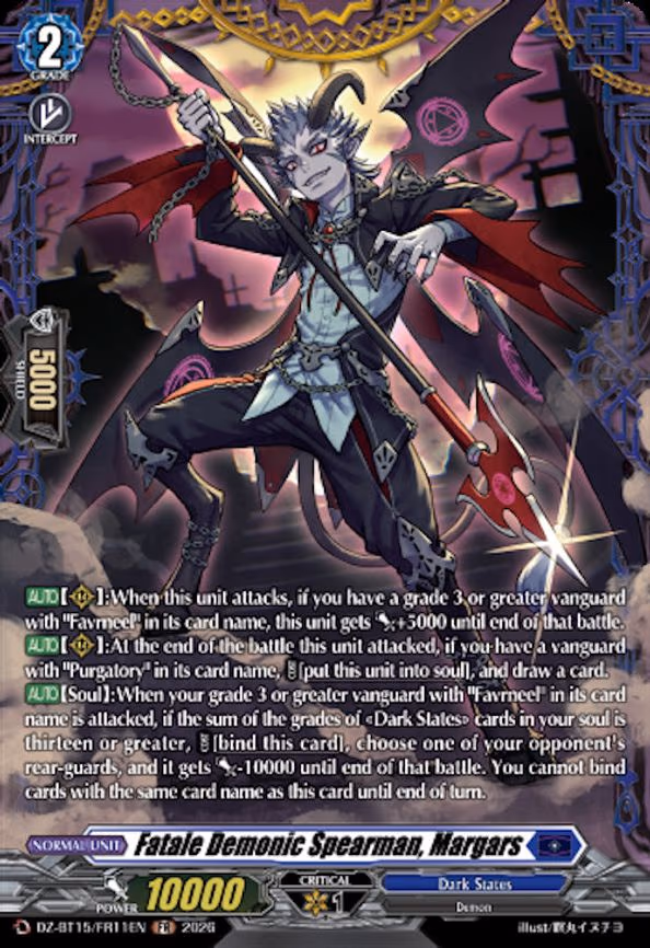 Fatale Demonic Spearman, Margars - Frame Rare (DZ-BT15/FR11EN)