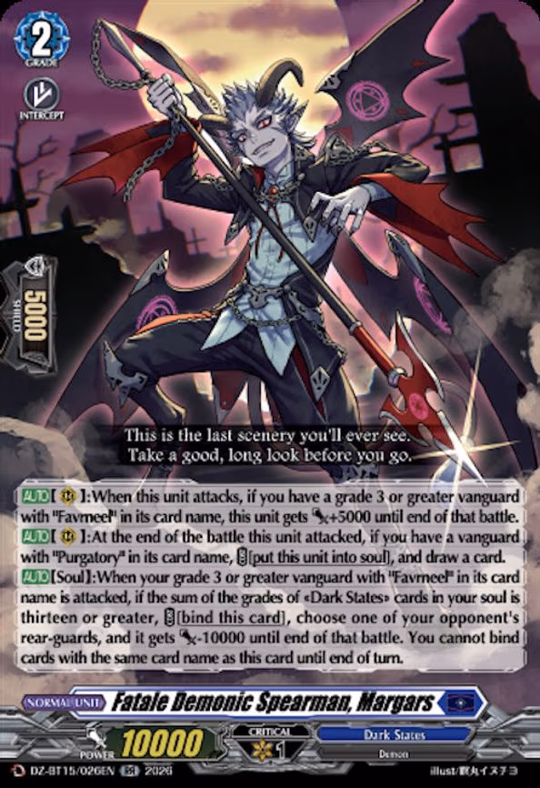 Fatale Demonic Spearman, Margars - RR (DZ-BT15/026EN)