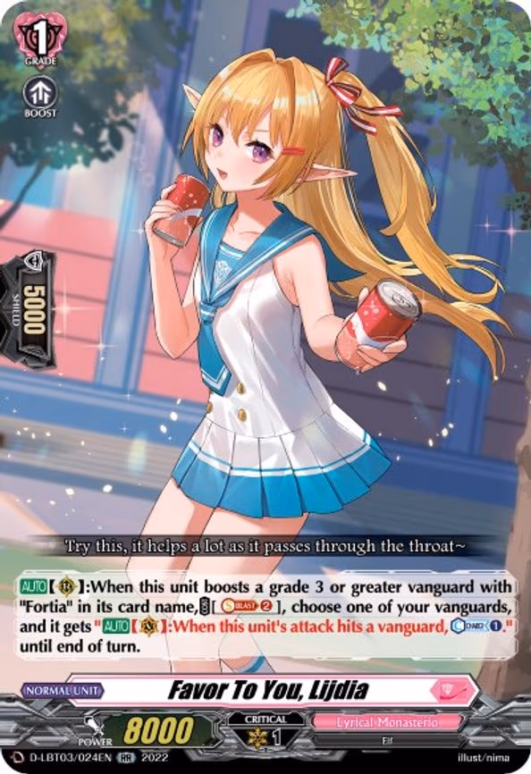 Favor To You, Lijdia - RR (D-LBT03/024EN)