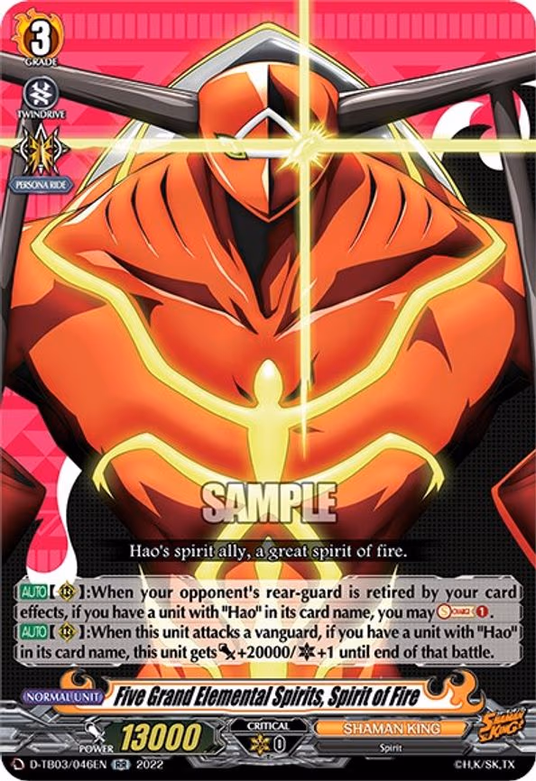 Five Grand Elemental spirits, Spirit of Fire - RR (D-TB03/046EN)