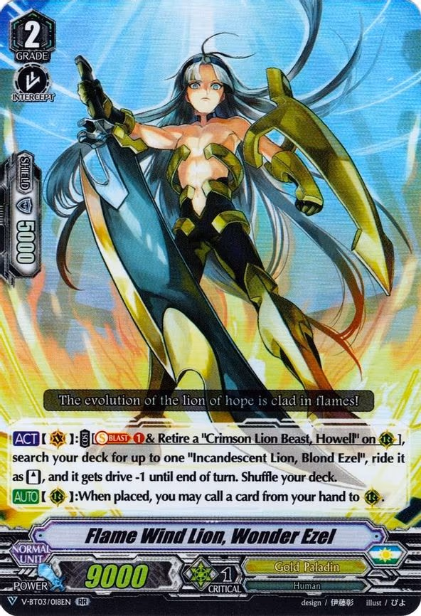 Flame Wind Lion, Wonder Ezel - RR (V-BT03/018EN)