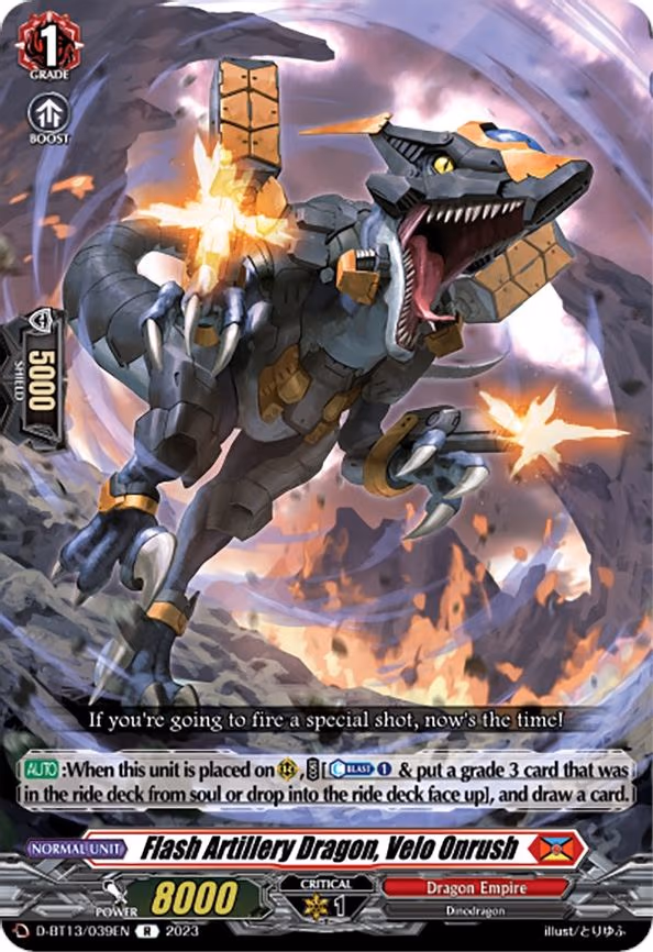 Flash Artillery Dragon, Velo Onrush - RR (D-BT13/039EN)