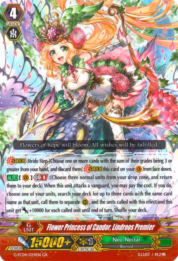 Flower Princess of Candor, Lindroos Premier