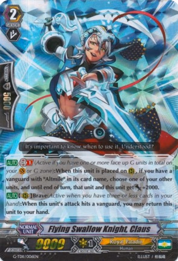 Flying Swallow Knight, Claus