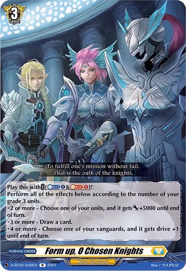 Form up, O Chosen Knights - R (D-BT02/049EN)