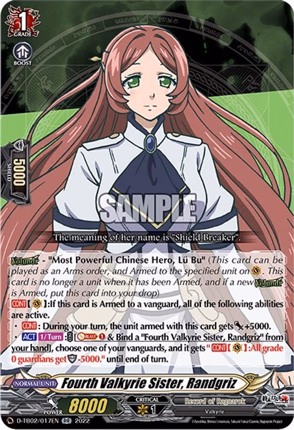 Fourth Valkyrie Sister, Randgriz - RR (D-TB02/017EN)
