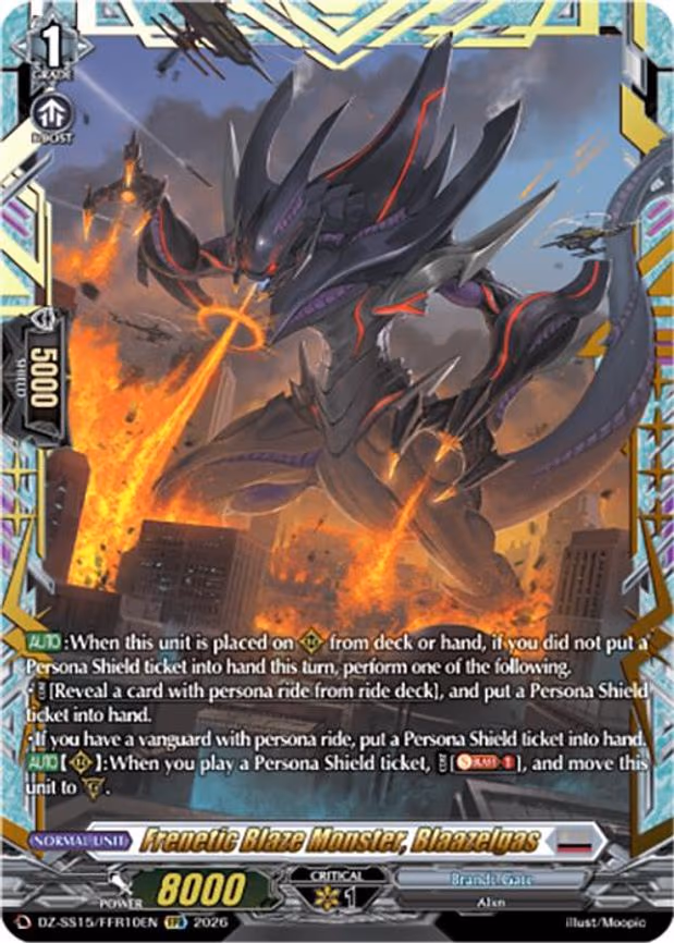 Frenetic Blaze Monster, Blaazelgas - Double Frame Rare (DZ-SS15/FFR10EN)