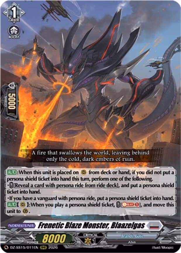 Frenetic Blaze Monster, Blaazelgas - RRR (DZ-SS15/011EN)