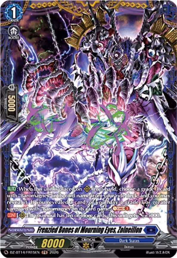 Frenzied Bones of Mourning Eyes, Zolneillon - Frame Rare (DZ-BT14/FR15EN)