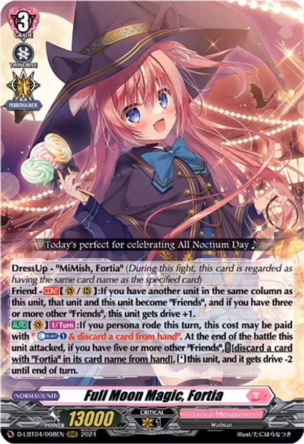 Full Moon Magic, Fortia - RRR (D-LBT04/008EN)