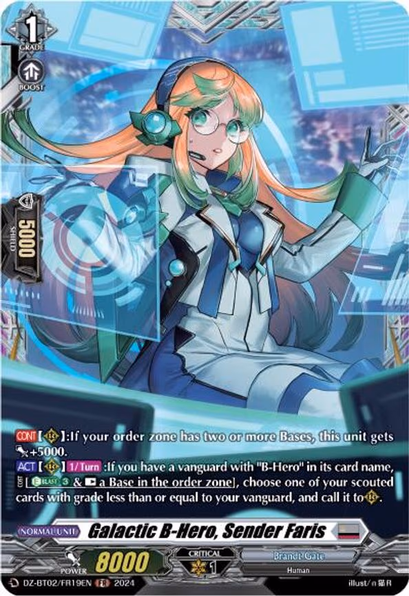 Galactic B-Hero, Sender Faris - FR (DZ-BT02/FR19EN)