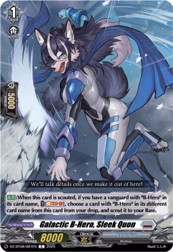 Galactic B-Hero, Sleek Quon - C (DZ-BT08/087EN)