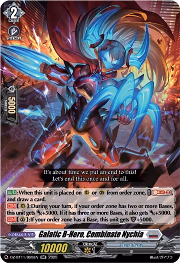 Galatic B-Hero, Combinate Nychia - RR (DZ-BT11/028EN)