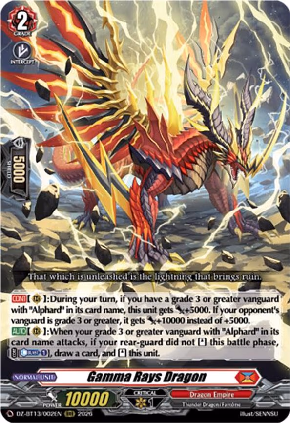 Gamma Rays Dragon - RRR (DZ-BT13/002EN)