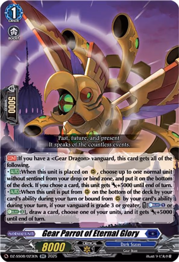 Gear Parrot of Eternal Glory - RR (DZ-SS08/023EN)