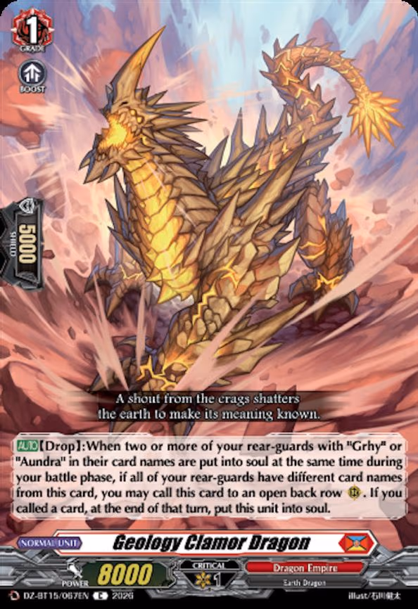 Geology Clamor Dragon - C (DZ-BT15/067EN)