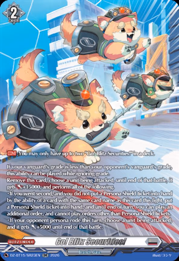 Go! Blitz Securities! - SR (DZ-BT15/SR23EN)