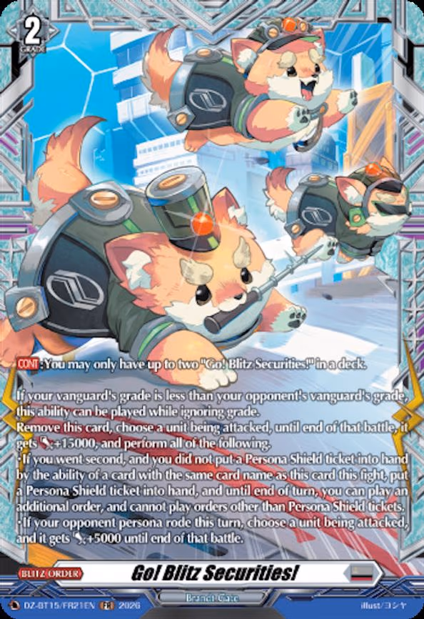 Go! Blitz Securities! - Frame Rare (DZ-BT15/FR21EN)
