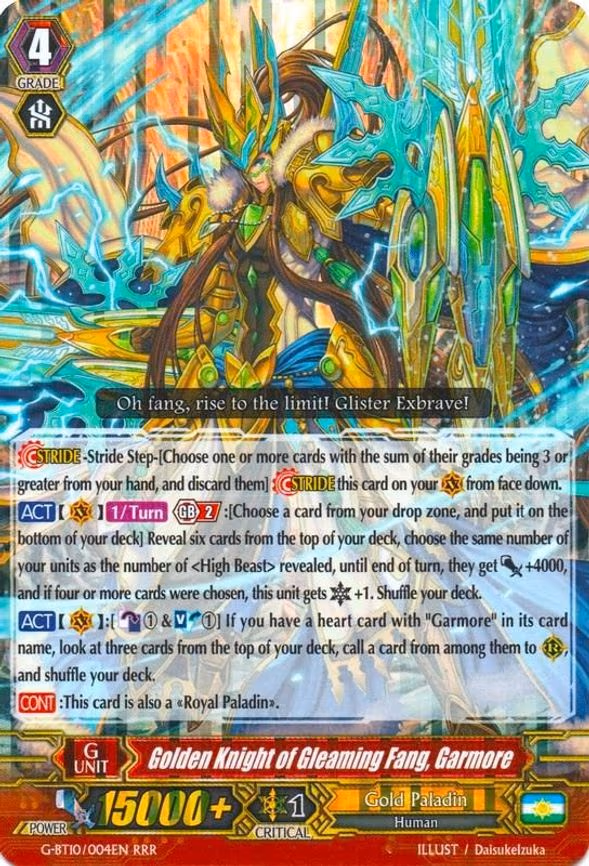 Golden Knight of Gleaming Fang, Garmore - RRR (G-BT10/004EN)