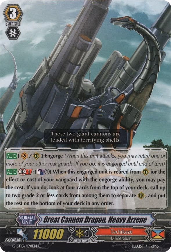 Great Cannon Dragon, Heavy Arzene - C (G-BT13/078EN)