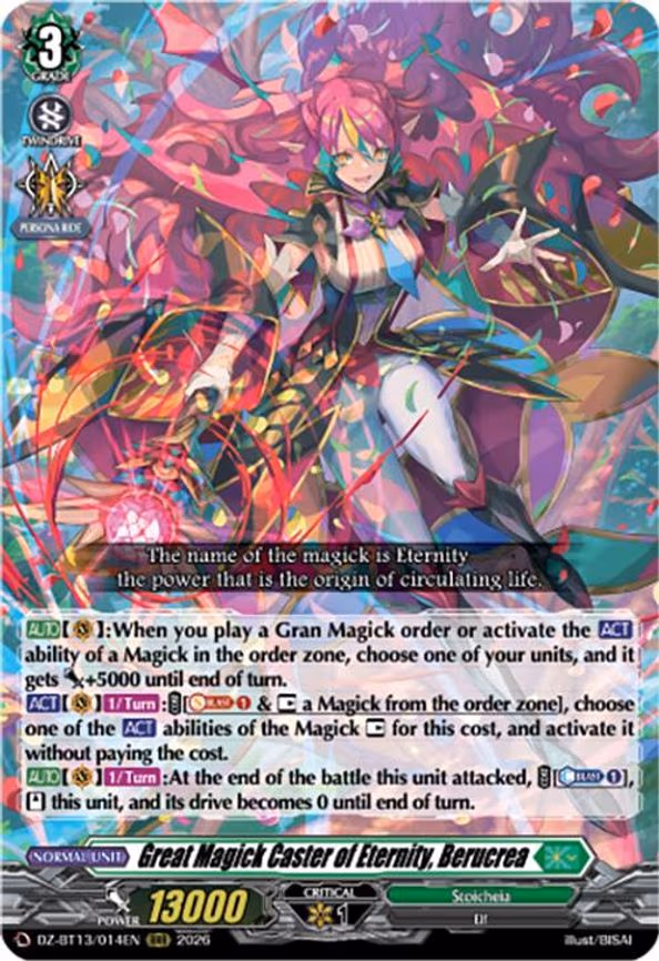 Great Magick Caster of Eternity, Berucrea - RRR (DZ-BT13/014EN)
