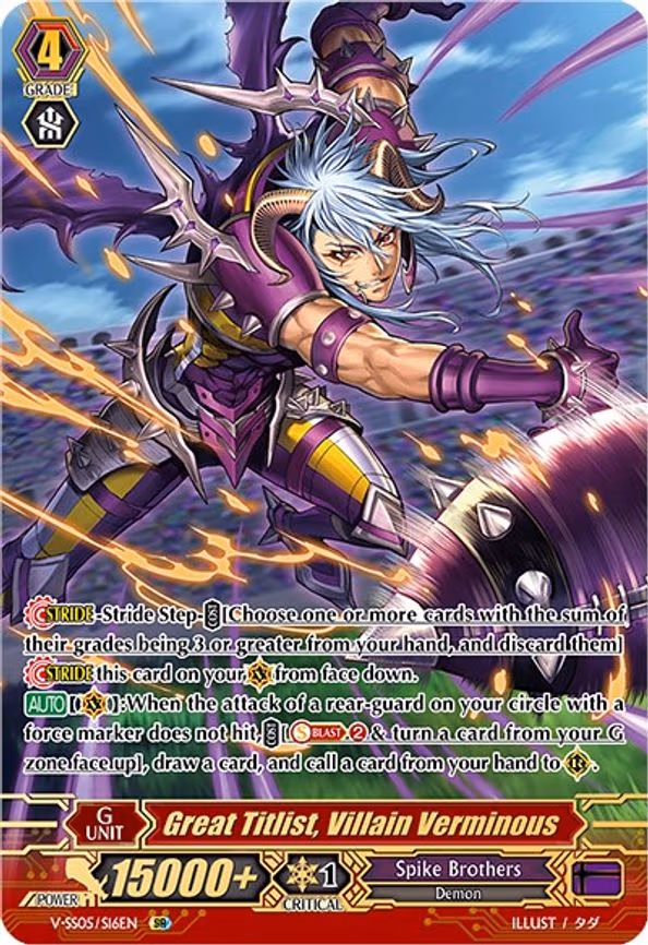 Great Titlist, Villain Verminous - SR (V-SS05/S16EN)
