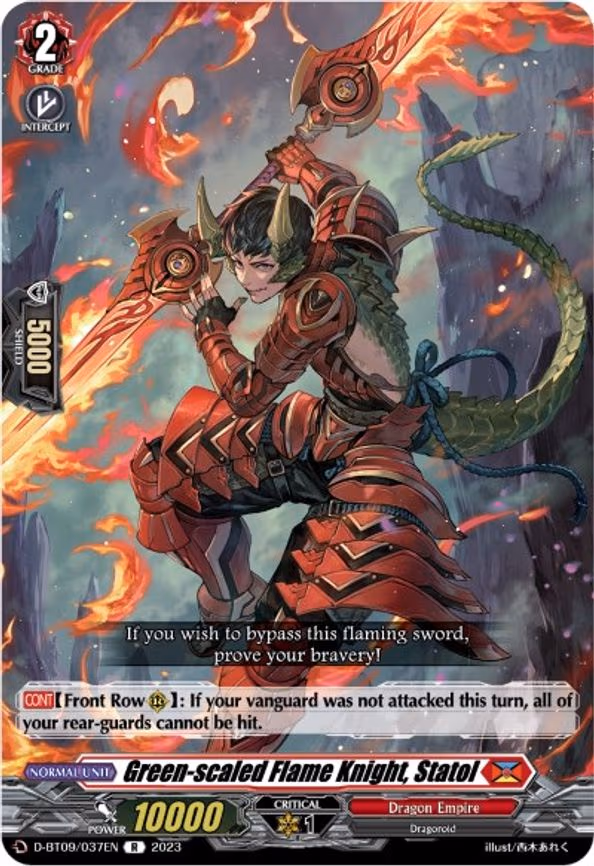 Green-scaled Flame Knight, Statol - R (D-BT09/037EN)